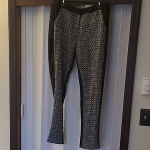 Chic Black and White Patterned Pants
